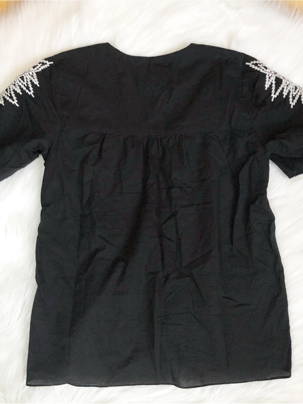 Anthropologie Pepin Embroidered Cotton Top With Tassels XS - Picture 11 of 11